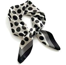 TIM OG SIMONSEN HALSTØRKLÆDER, SØS SCARF, BIG DOTS BLACK